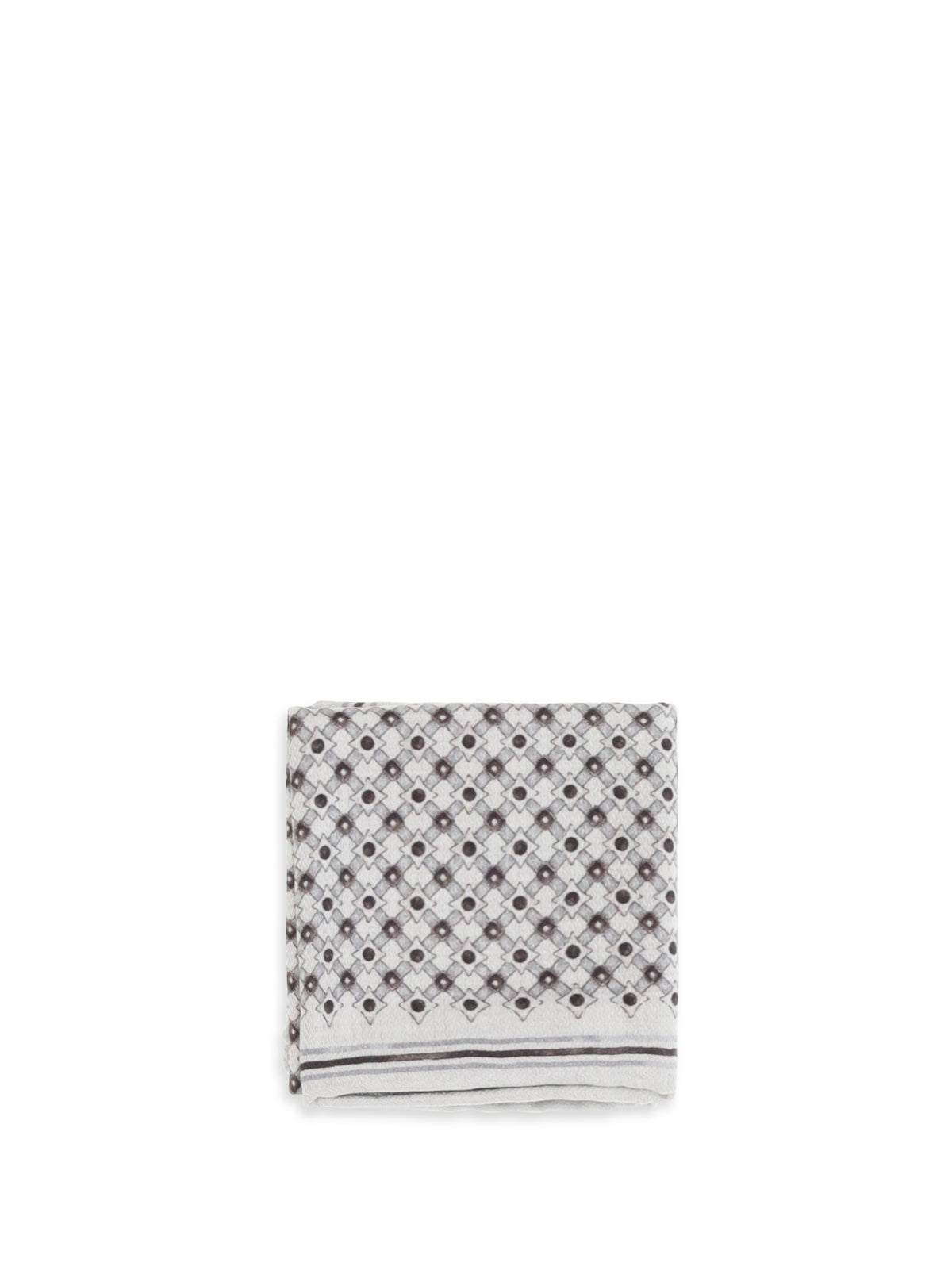 Brunello Cucinelli Men Silk Pochette With Geometric Pattern