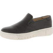 Tia Womens Faux Leather Comfort Slip-On Sneakers