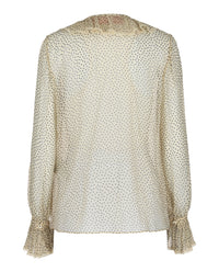 Valentino Valentino Womens Polka Dot Silk-Chiffon Blouse