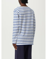 Valentino Striped Long Sleeve Boat Neck Top Women Ivory T-Shirts