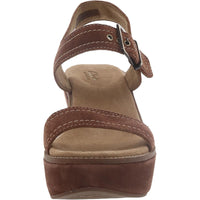 Aisley Orchid Womens Suede Ankle Strap Wedge Sandals