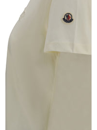 MONCLER Moncler Women Cotton T-Shirt With A Tone On Tone Embroidered Logo