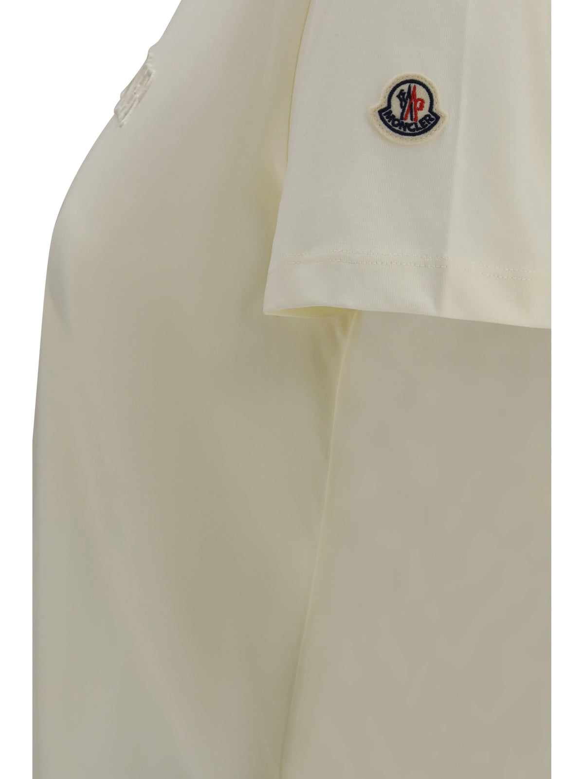 MONCLER Moncler Women Cotton T-Shirt With A Tone On Tone Embroidered Logo
