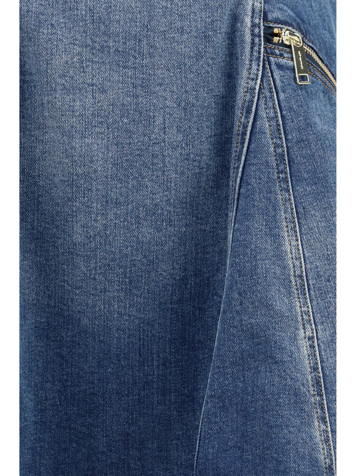 SELF-PORTRAIT Self-Portrait Women Denim Flared Mini Dress