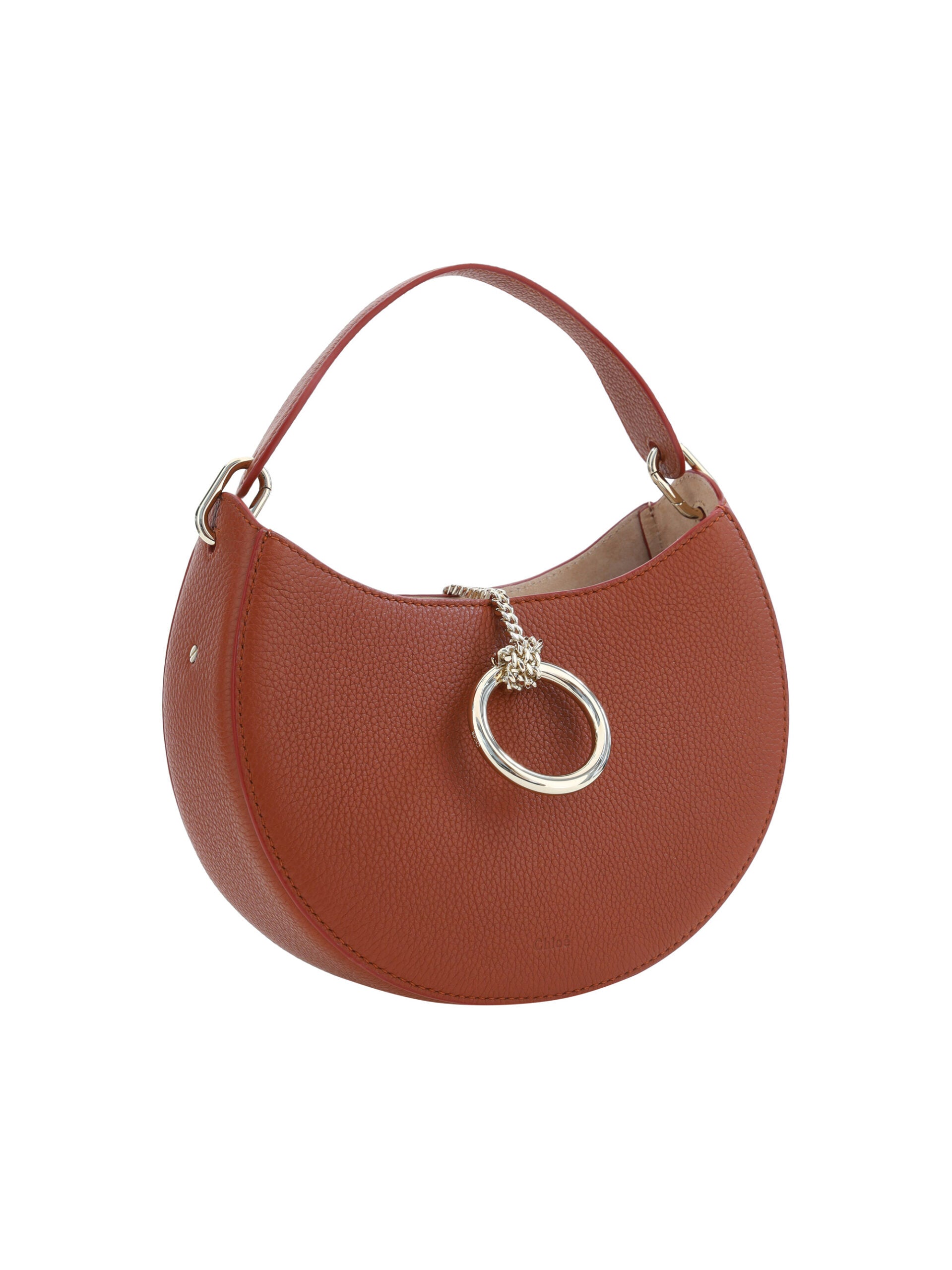 Chloé Sepia Brown Small Arlène Leather Shoulder Women's Bag