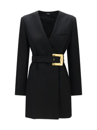 BALMAIN Balmain Women Grain De Poudre Blazer With Belt