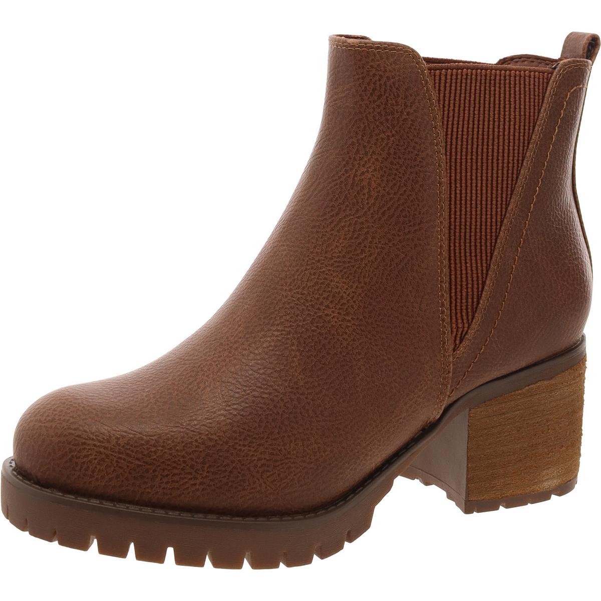 Jody Womens Faux Leather Ankle Chelsea Boots