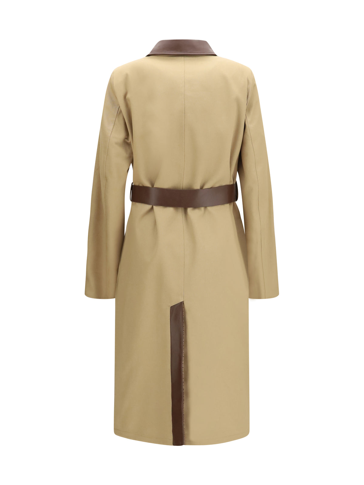 Jacob Cohen Women Reversible Cotton Gabardine And Cashmere Pied-De-Poule Trench Coat