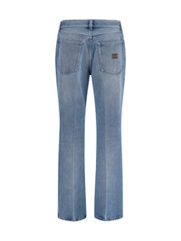 Miu Miu Women Washed Denim Five-Pocket Jeans