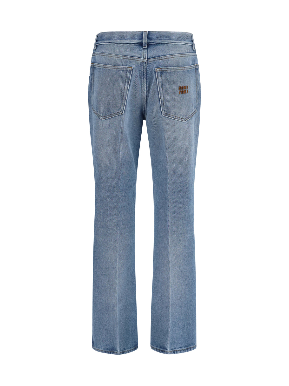 Miu Miu Women Washed Denim Five-Pocket Jeans