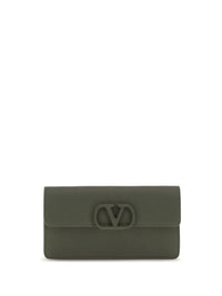 VALENTINO GARAVANI Valentino Garavani Women Vlogo Signature Grainy Calfskin Chain Wallet
