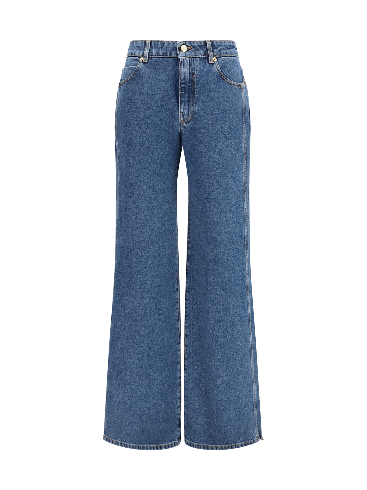 BALMAIN Balmain Women Straight Wide-Leg Jeans