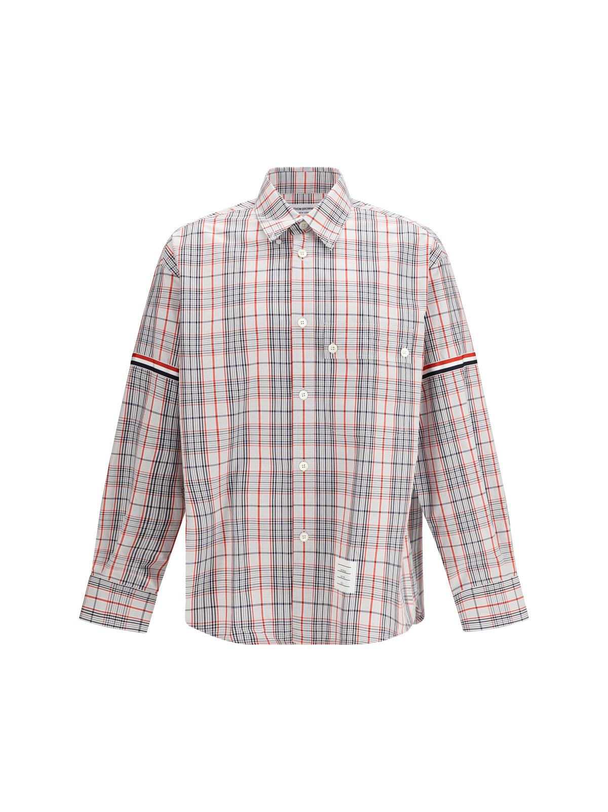 Thom Browne Men Check Shirt With Tartan Pattern