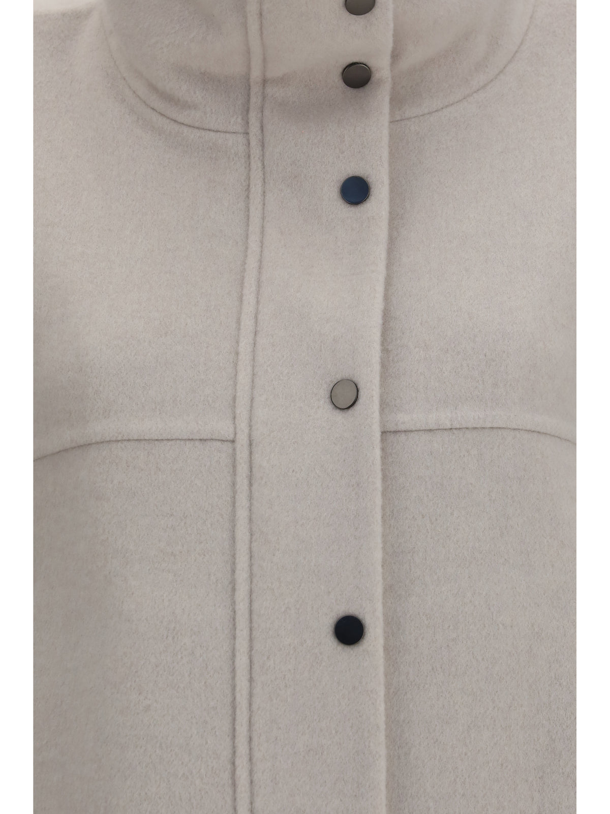 BRUNELLO CUCINELLI Brunello Cucinelli Women Double-Faced Wool And Cashmere Jacket With Detachable Shearling Insert