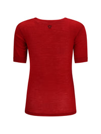 Versace Women Ribbed Knit T-Shirt