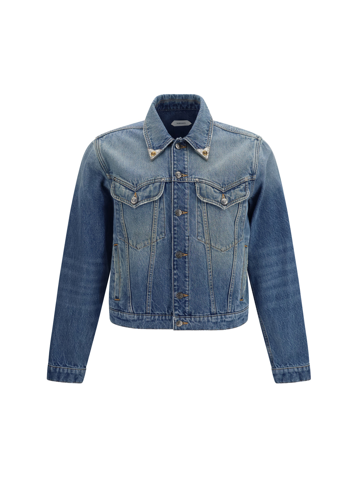 Versace Men Stonewashed Denim Jacket