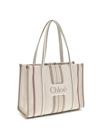 Chloé Women Woody Loop Canvas Tote Bag
