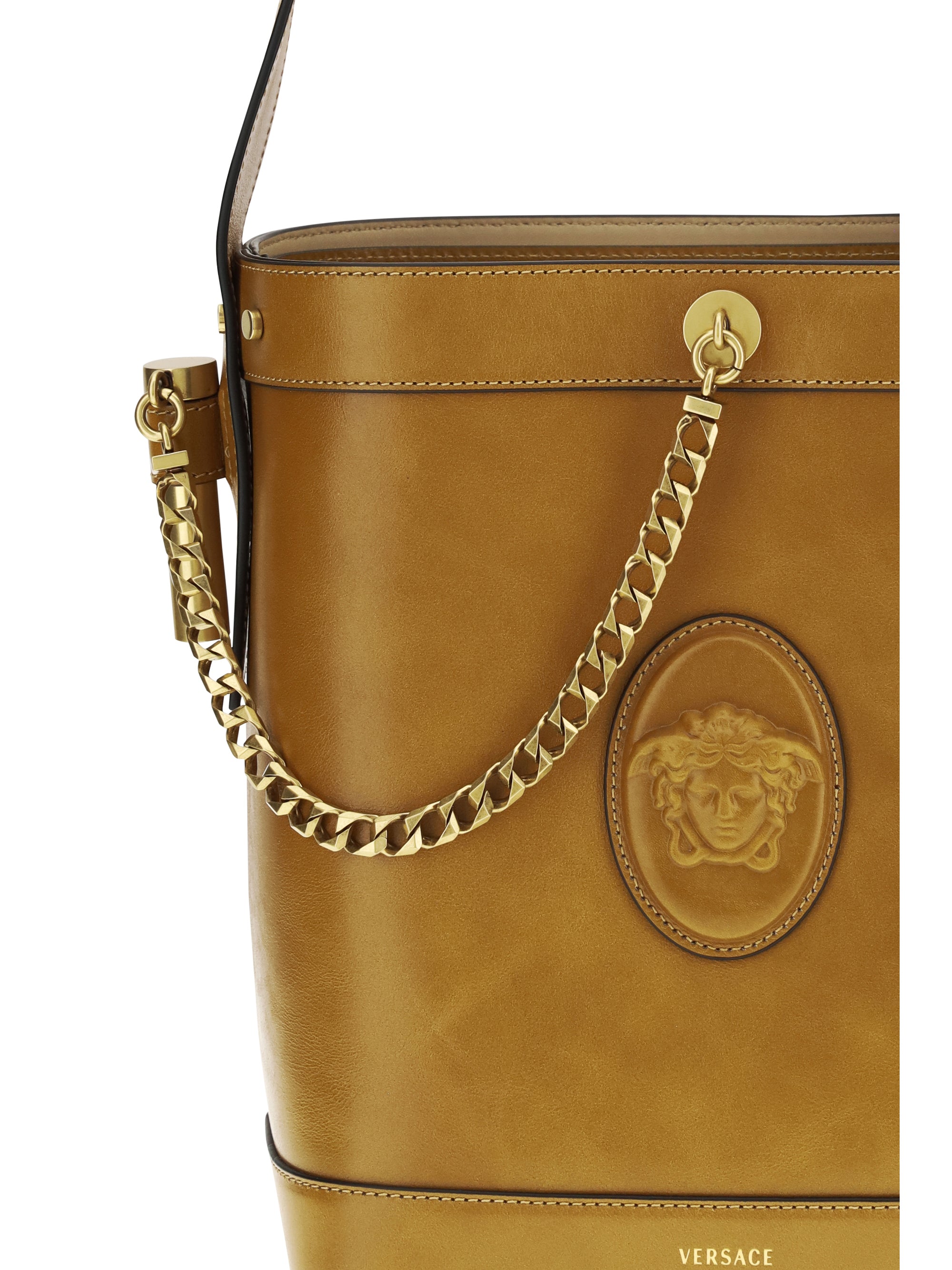 VERSACE Versace Women Small Leather Pivot Bucket Bag