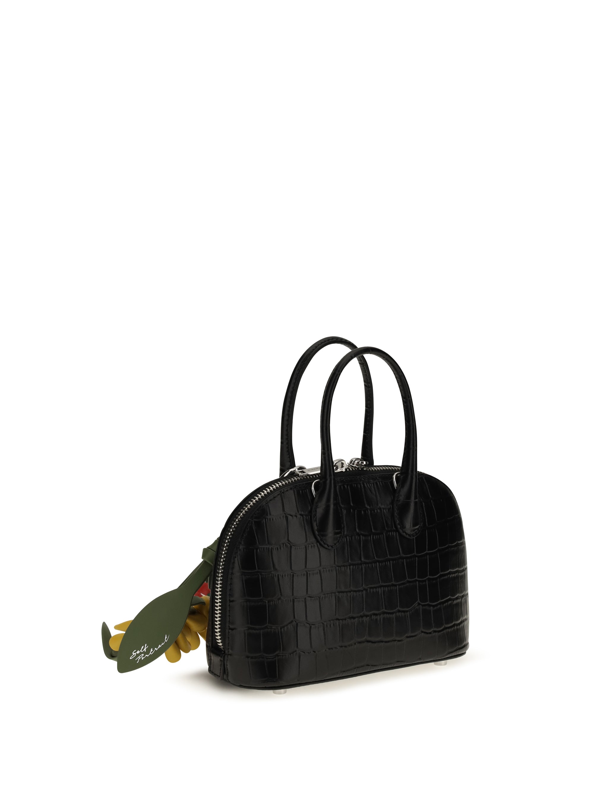 SELF-PORTRAIT Self-Portrait Women Toast Crocodile-Effect Leather Handbag