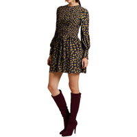 Ingrid Womens Printed Viscose Fit & Flare Dress