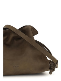 Loewe Women Medium Flamenco Clutch In Garnet Nubuck