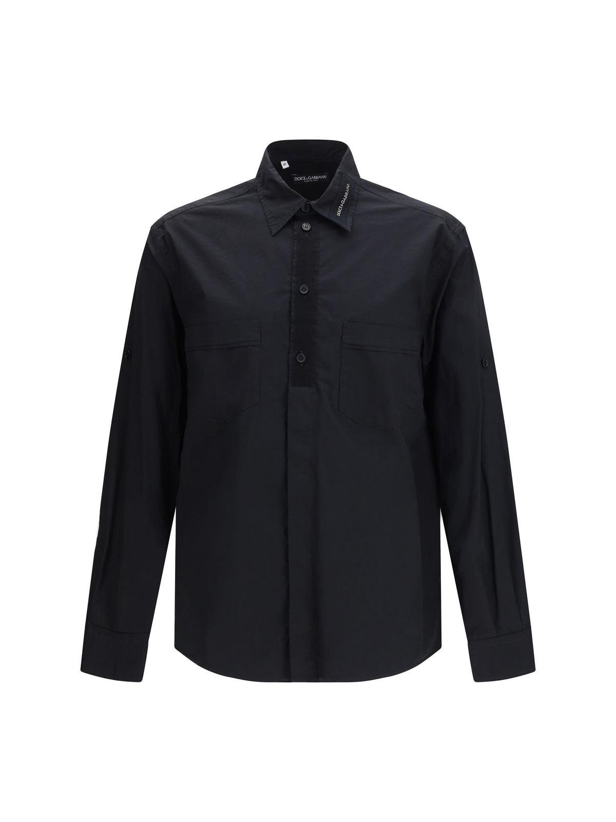 Dolce & Gabbana Men Cotton Shirt With Pockets
