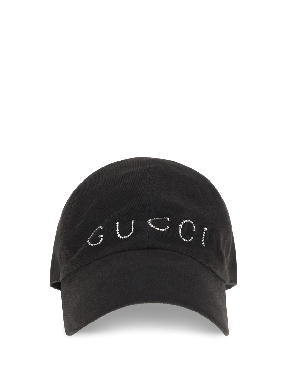 Gucci Women Rhinestone Logo Baseball Cap