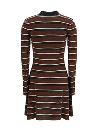 GANNI Ganni Women Striped Wool Polo Dress
