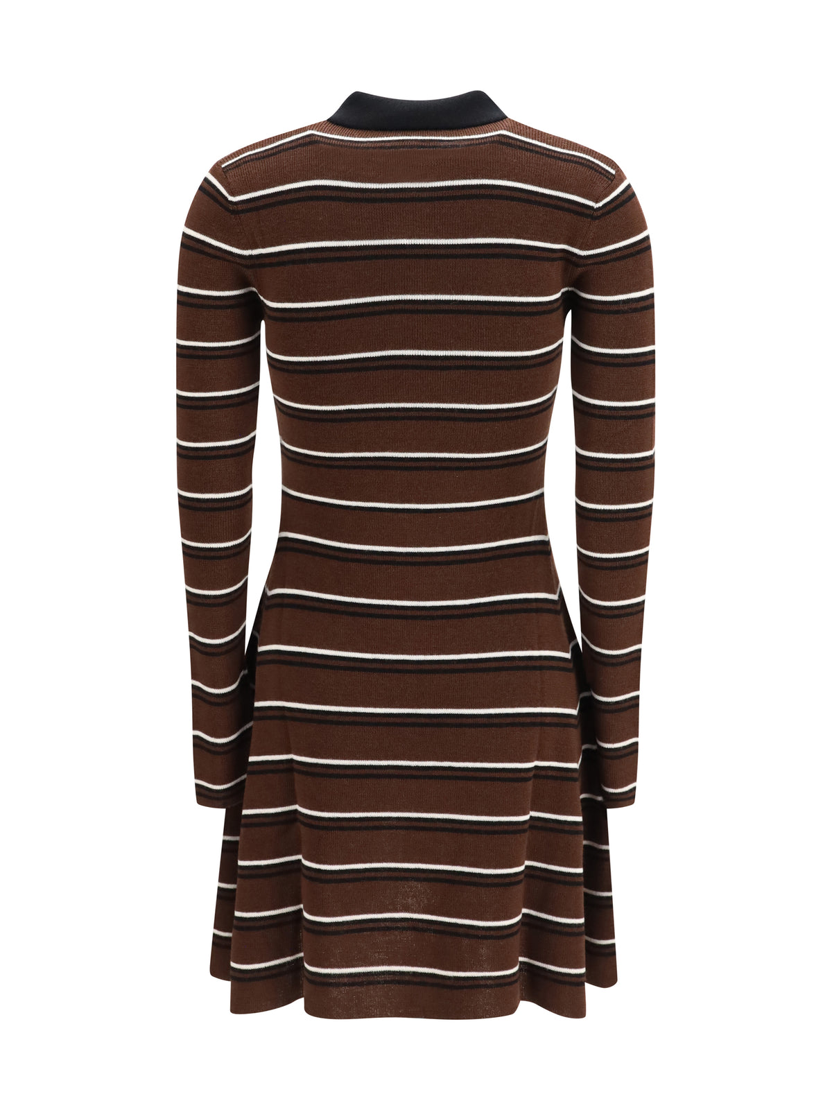 GANNI Ganni Women Striped Wool Polo Dress