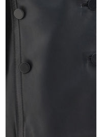 Alaïa Women Fitted Leather Caban Coat