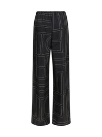 Toteme Women Silk Monogram Pants