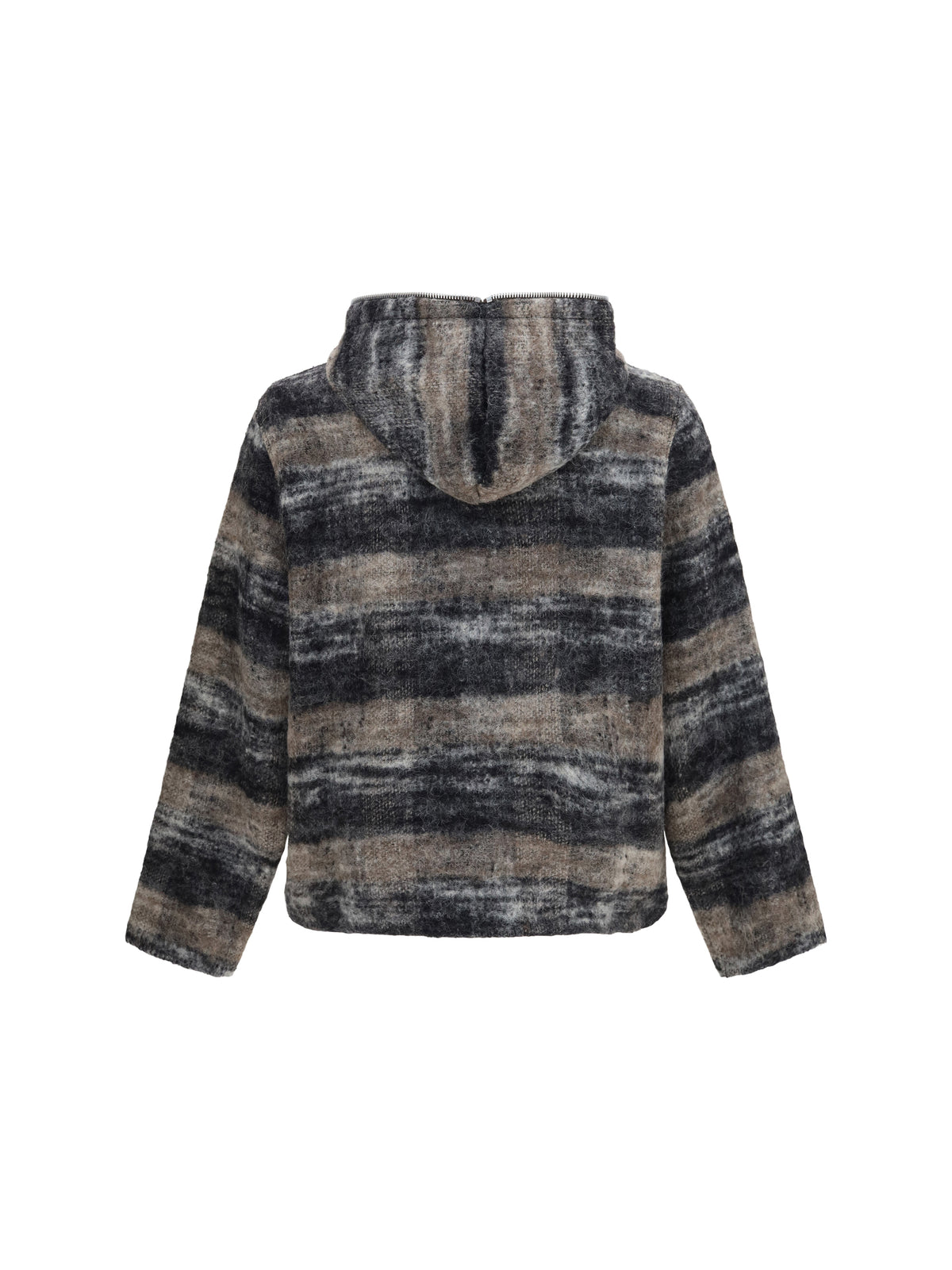 Our Legacy Men Hooded Checked Knit Sweatshirt