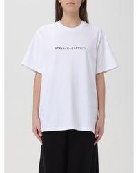 Stella Mccartney Organic Cotton Relaxed Fit TShirt Women White T-Shirts