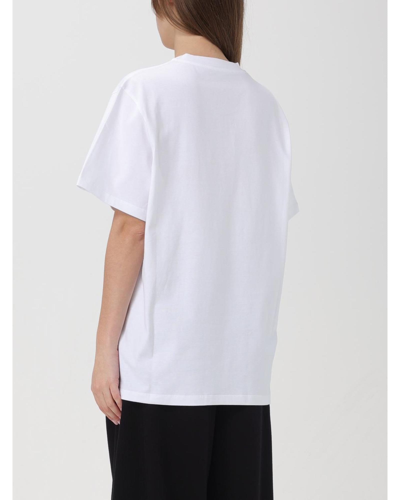 Stella Mccartney Organic Cotton Relaxed Fit TShirt Women White T-Shirts