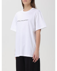 Stella Mccartney Organic Cotton Relaxed Fit TShirt Women White T-Shirts