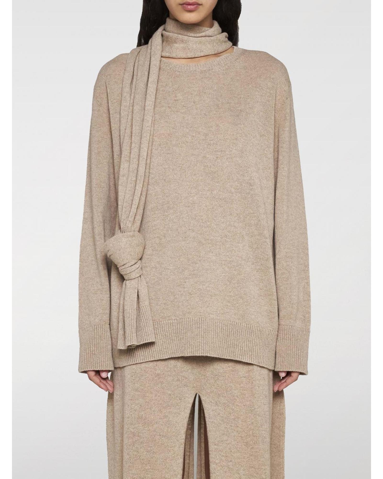 Stella Mccartney Cashmere Pullover Sweater Relaxed Fit Women Beige