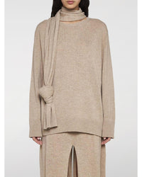 Stella Mccartney Cashmere Pullover Sweater Relaxed Fit Women Beige