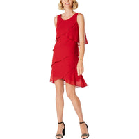 Womens Chiffon Sleeveless Cocktail And Party Dress
