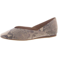 Lucky Brand Womens Alba Slip On Ballet Flats 7 Chinchilla Snake