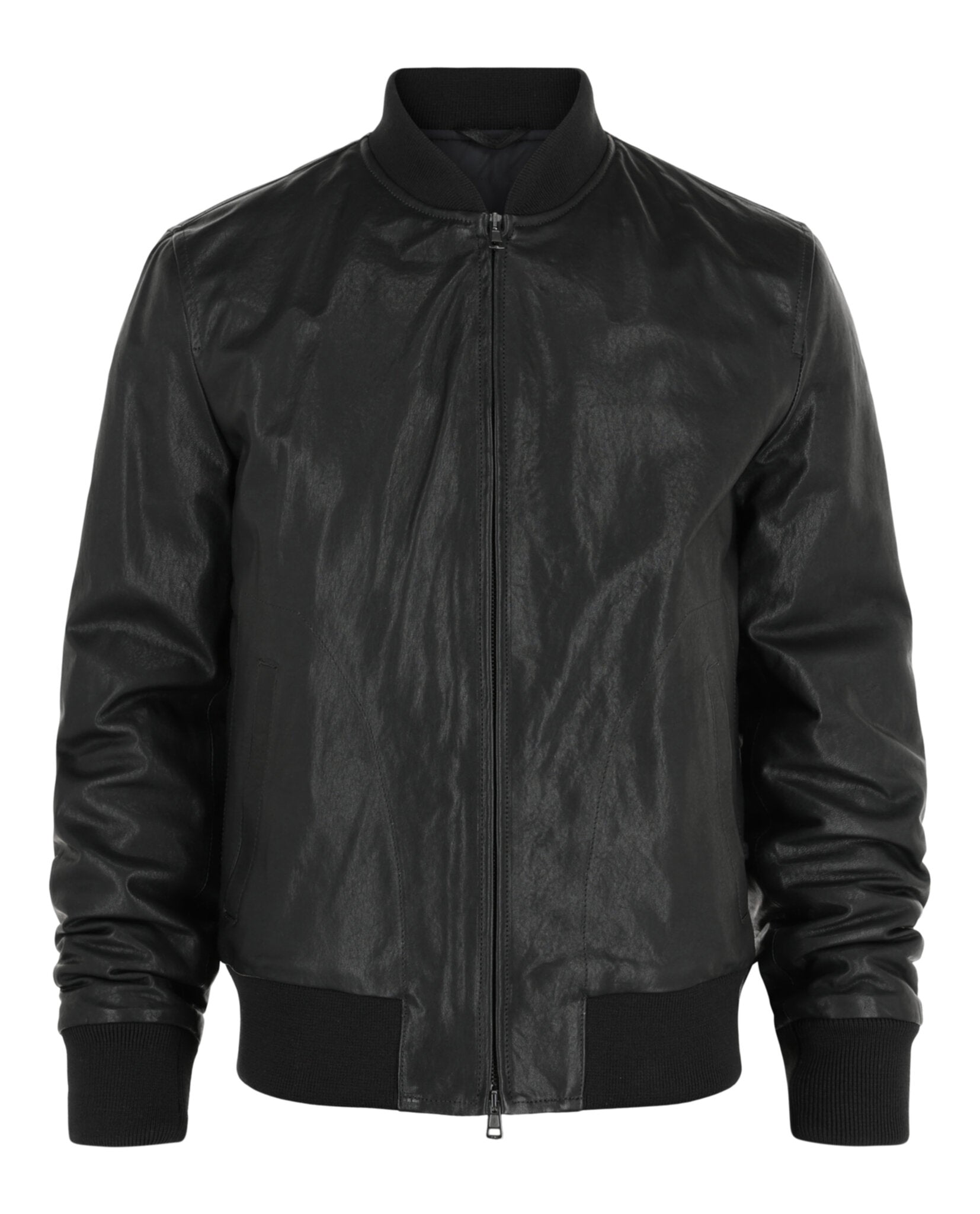 Slowear Mens Montedoro Leather Bomber Jacket