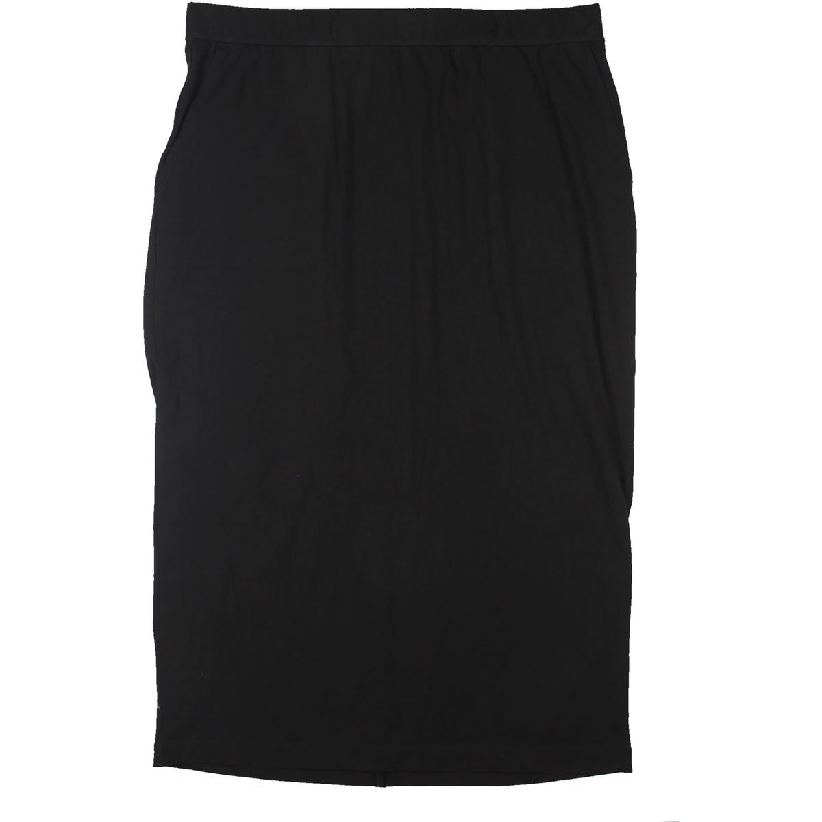 Womens Organic Cotton Pockets Midi Skirt