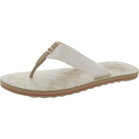 Zoe Webbed Womens Thong Slip On Flip-Flops 8 Medium Tan