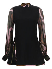 Emilio Pucci Women Black 'Marmo' Cady Dress