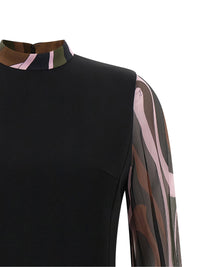 Emilio Pucci Women Black 'Marmo' Cady Dress
