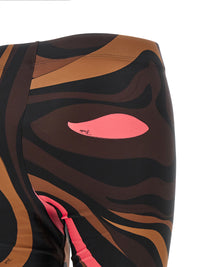 Emilio Pucci Women Brown 'Marmo' Leggings