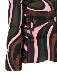 Emilio Pucci Women Multicolor 'Marmo' Down Jacket