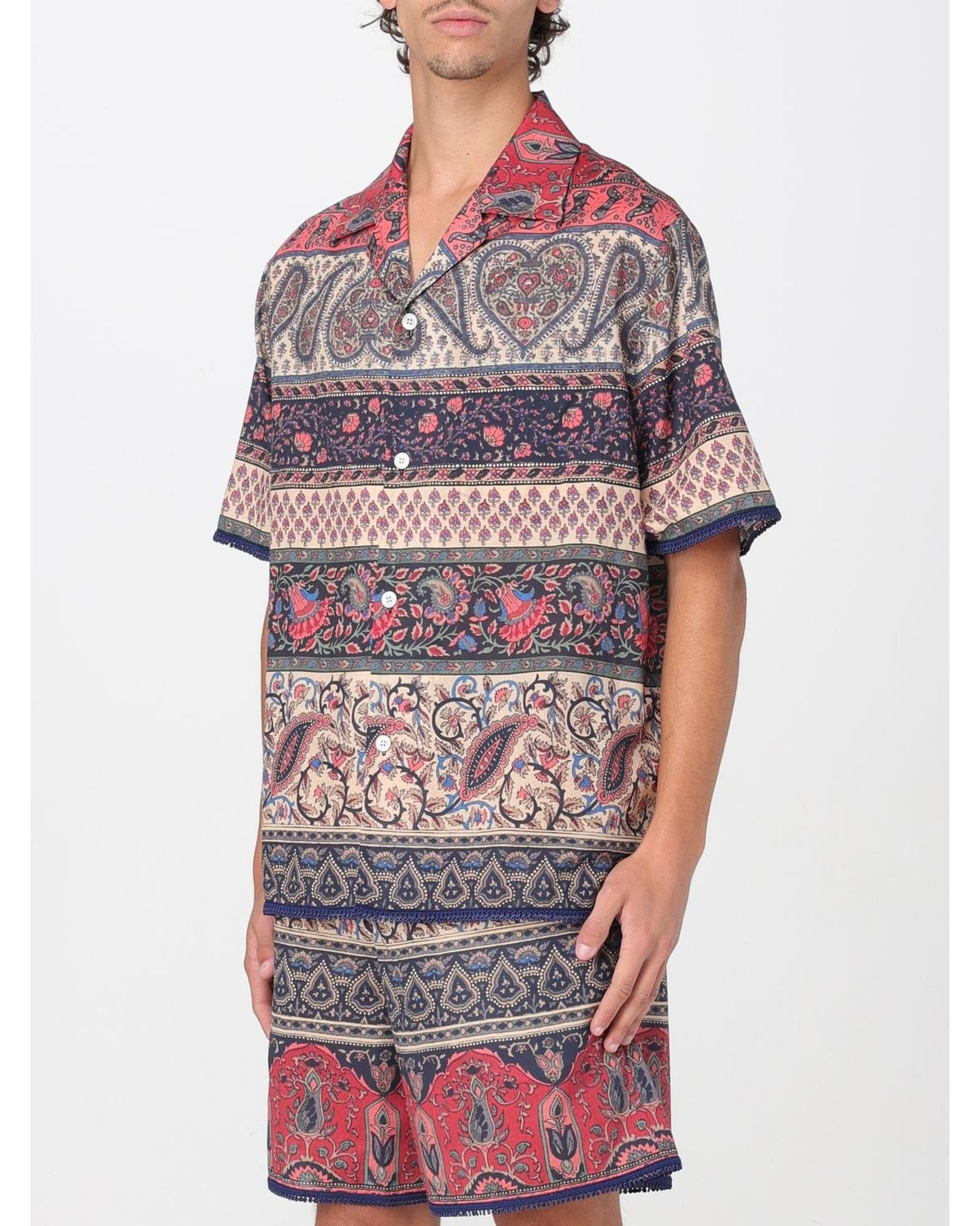 Valentino Shirt Paisley Print Men Multicolor