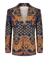 Valentino Valentino Mens Voyage Imaginaire Single Breasted Blazer