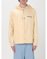Valentino Hooded Windbreaker Jacket Men Yellow Cream