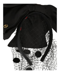 Valentino Valentino Womens VLogo Signature Headband with Bow and Veil